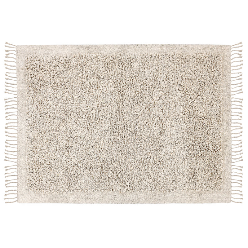 Chetram Solid Colour Cotton Area Rug, Rectangle 140 x 200cm