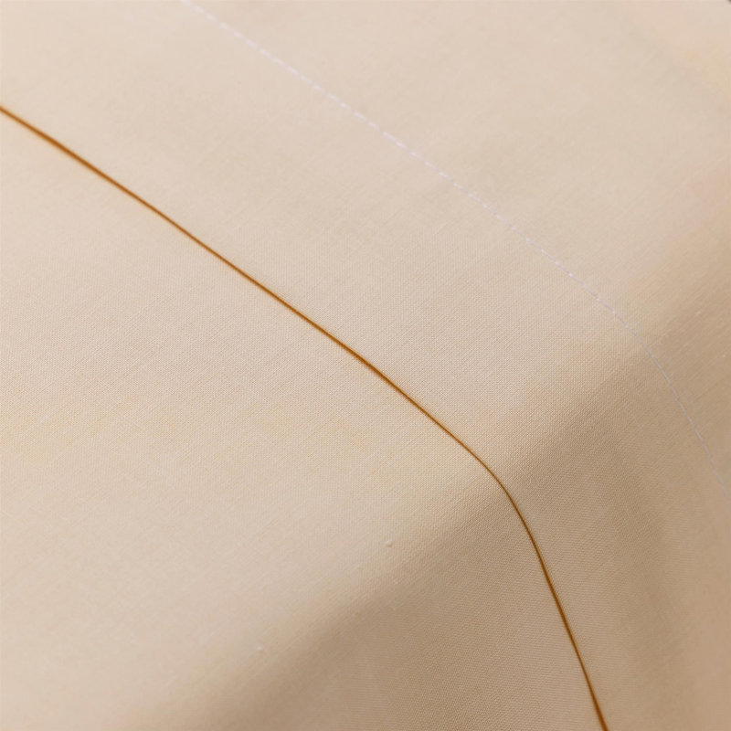 Adalia Cotton Blend/Polyester Fitted Sheet, Biscuit, Kingsize, Flat sheet