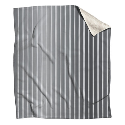 Black  Stripes Fleece Throw Blanket - Pattern Throws for Sofas or Beds