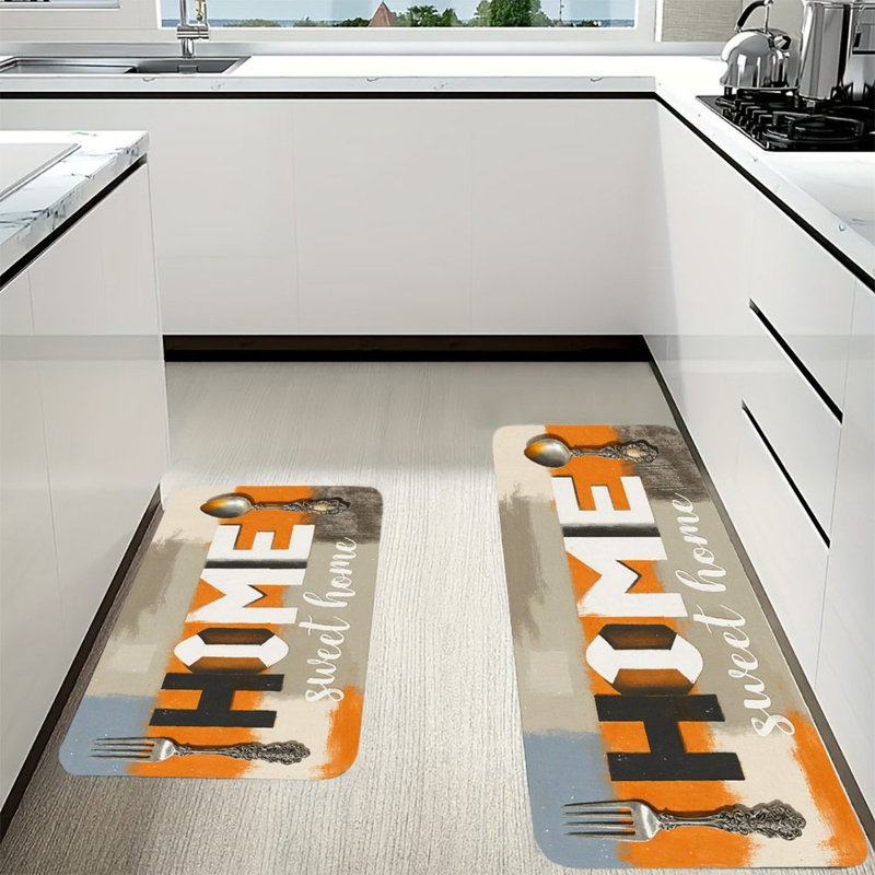 Tapis de cuisine antidérapant 2 pièces Home Sweet Home