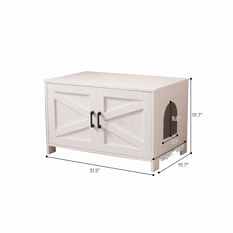 Multi-Functional Cat Litter Box Cabinet with Storage and Stylish Design for Modern Homes