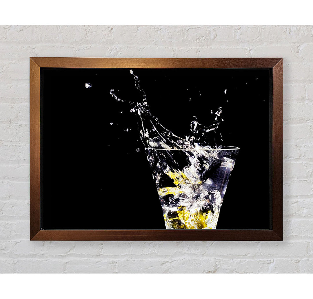 Gerahmter Kunstdruck Gin And Tonic Splash