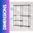 Anghel Industrial Rustic Open Wardrobe Garment Rail With Storage Shelves
