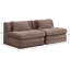 Causeuse modulaire en tissu Eilene Chenille-113470844-112472594