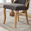 Chaises de salle à manger en velours de style Mid-Century avec bordure en bois courbée et pieds sculptés-448531483