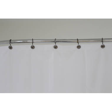 Splash Home Premium Button Shower Curtain Hooks (Set of 12)