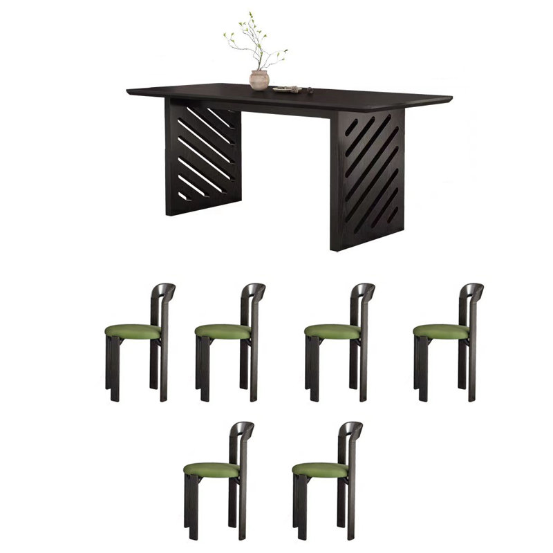 Combinaison de table à manger et de chaises Vintage Nordic, H 29,52 po x L 70,86 po x l 35,43 po