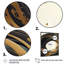 Cercle noir et or I - art mural moderne sur toile-824638220-824638223