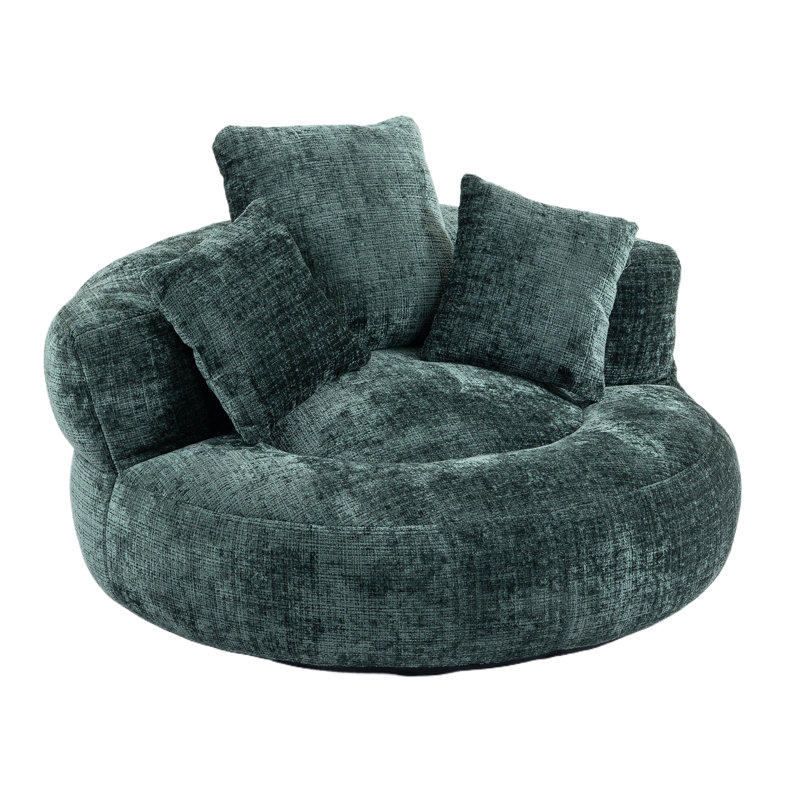 Chenille Bean Bag Chair, Emerald