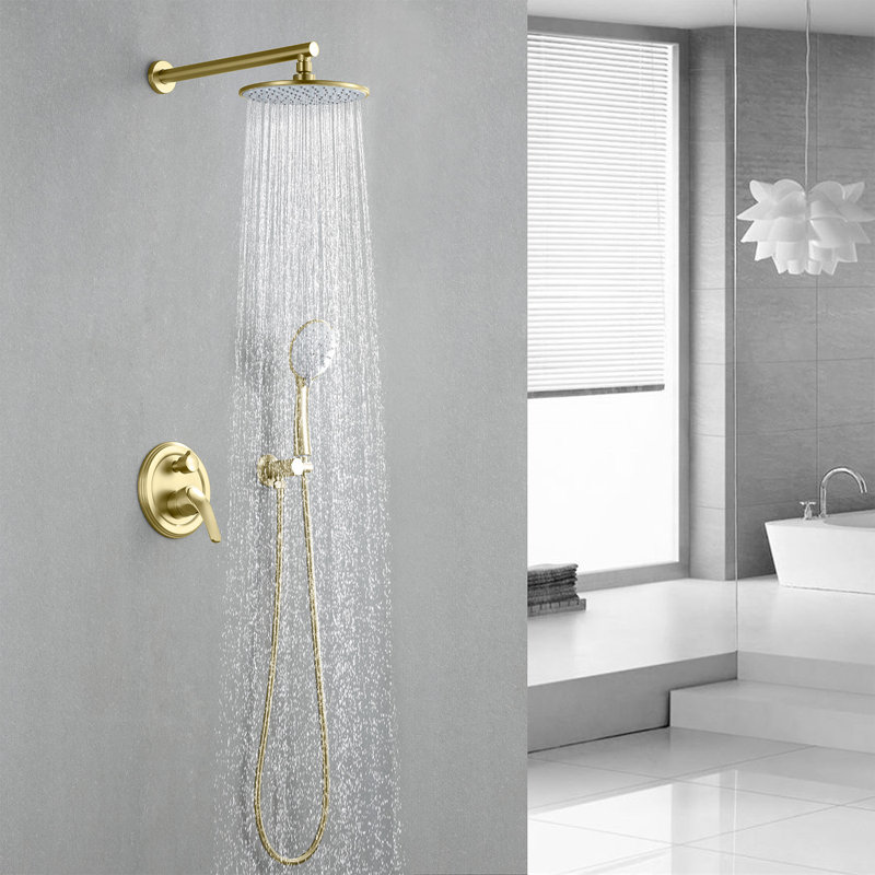 All-In-One Kit with Rough in-Valve, Brushed Gold