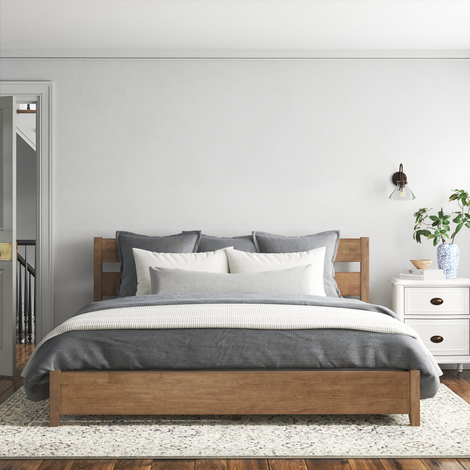 Marwood Solid Wood Slat Bed, King