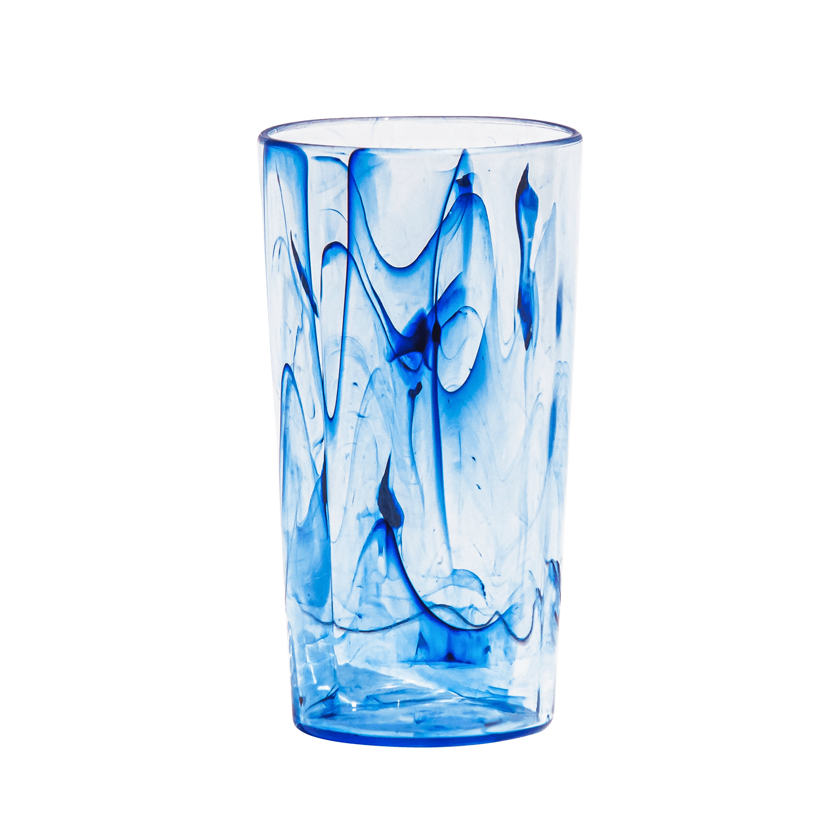 Fluted Acrylic Short Drinking Glass Sets