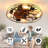 Caged Ceiling Fan With Light, 20'' Farmhouse Low Profile Ceiling Fan Lights With Remote Control, Modern Enclosed 4X E26 Bulb Ceiling Fans With Reversible Motor Living Room Bedroom Kitchen