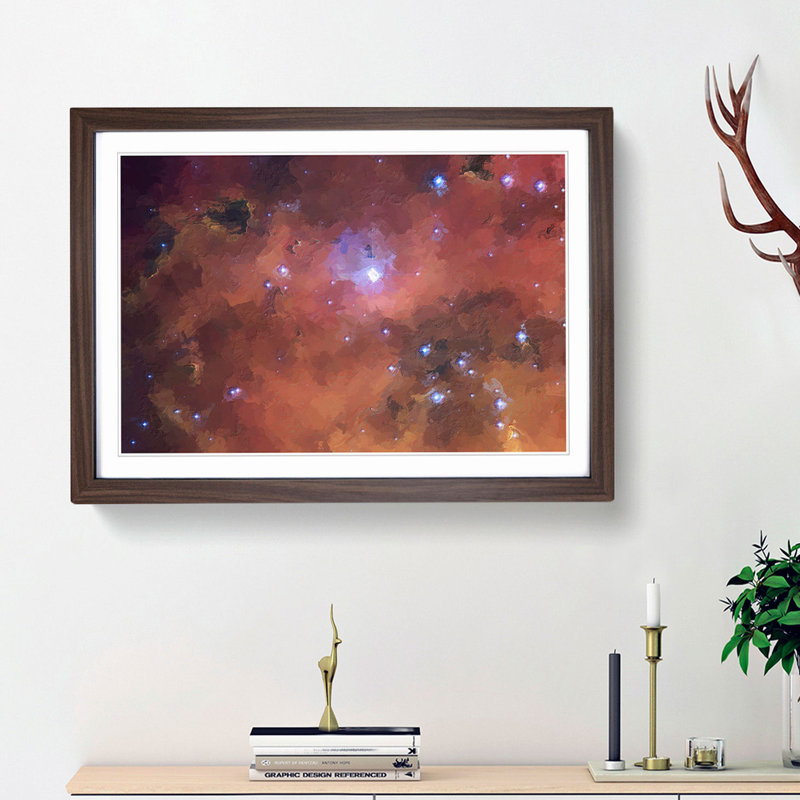 Universe Vol.32 in Abstract - Picture Frame Graphic Art Print, Walnut Framed, 62cm H x 87cm W x 2cm D