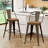 High Back Metal Counter And Bar Stools-956284344-956284345