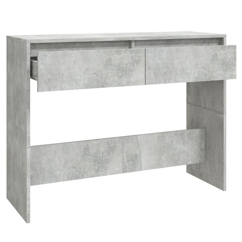 Isaish Console Table, Concrete Grey, 76.5cm H x 100cm W x 35cm D