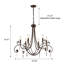 6-Light Dimmable Steel Candle Style Chandelier