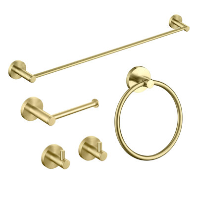 Circular 5 - Piece Bathroom Hardware Set