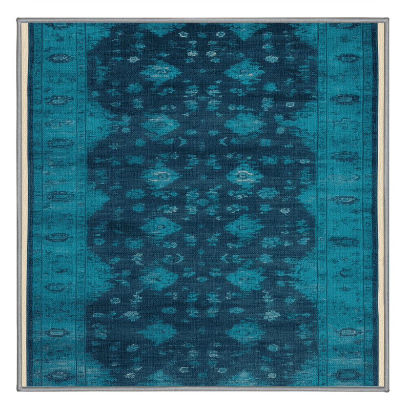 Tapis vert lavé à la machine, Carré 5 pi