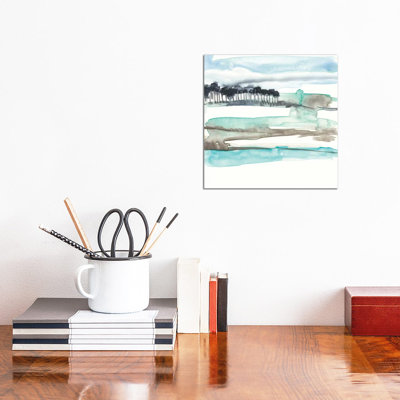 Mountains To Sea II by Jennifer Goldberger - Wrapped Canvas Painting