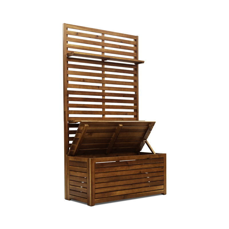 Élégant banc en bois avec support de rangement - entrée 68,38 po de haut x 37,91 po de large 17,56 po de profondeur organisez votre espace