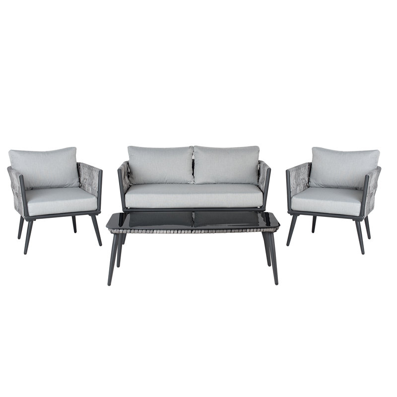 Schwartz 4 Seater Rattan Sofa Set