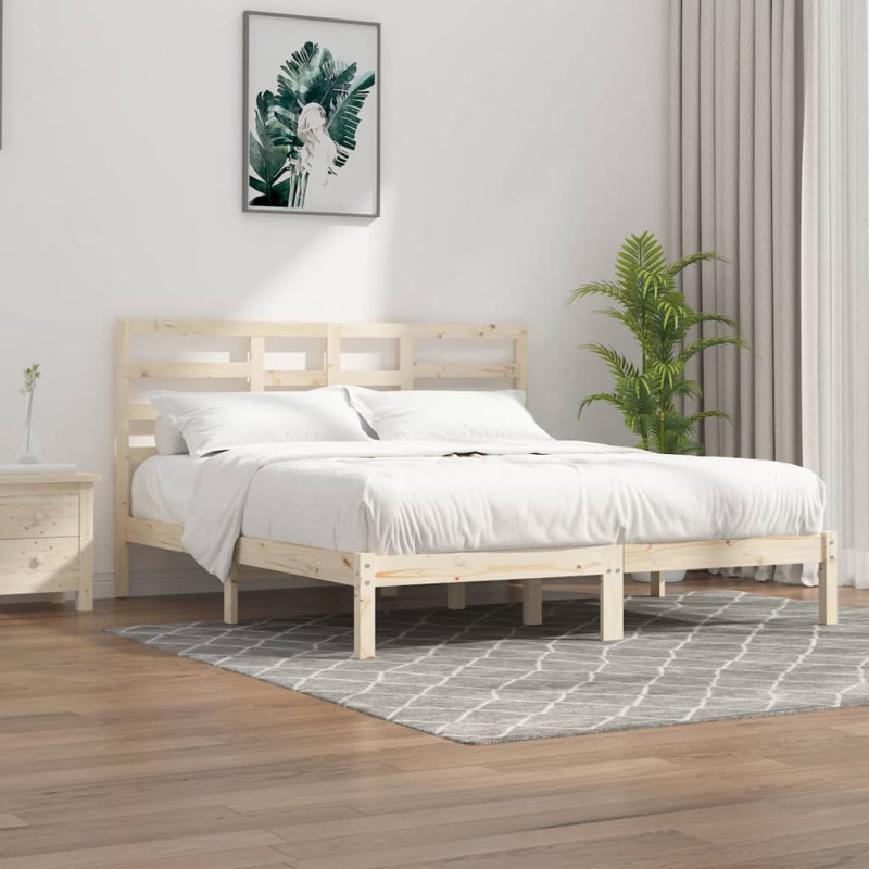 Nicklas Solid Wood Bed, Honey Brown, Super King (6')