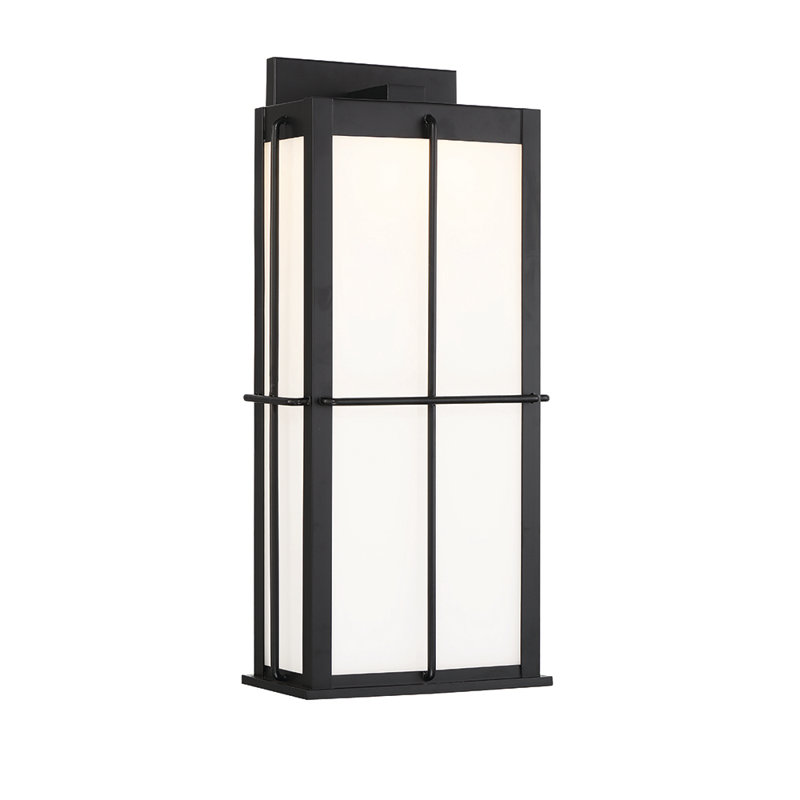 Applique murale 1 lumière  en noir, H 23,75 po x l 10,75 po x P 6,50 po