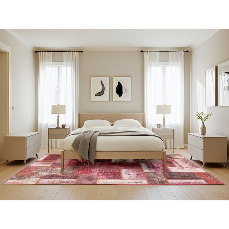 Geometric Indoor Rug, Rectangle 5' x 8'