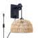 Rattan Plug-in Adjustable Height Sconce no Bulb Included
