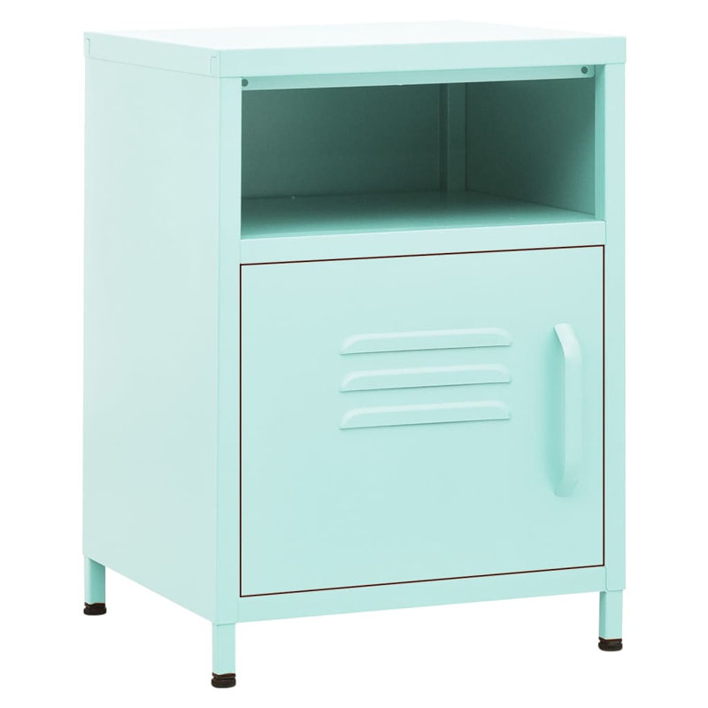 Bren 35cm W Steel Bedside Table, Set of 2, Mint