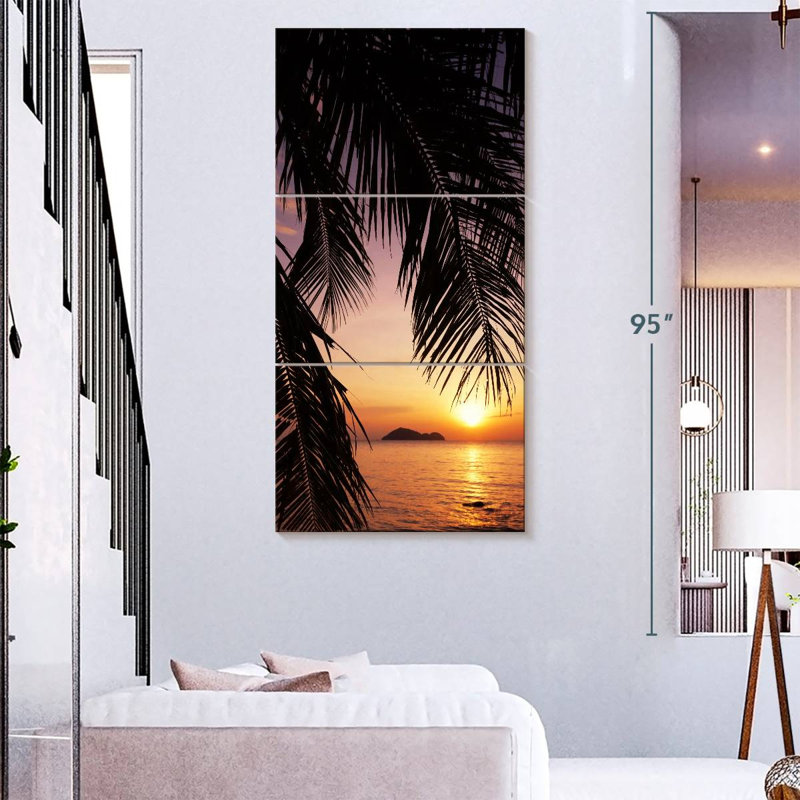 Feuilles de palmier portoricain, H 80 po x l 39 po