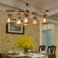 Chowdhury 6-Light Wooden Vintage Kitchen Island Pendant Light