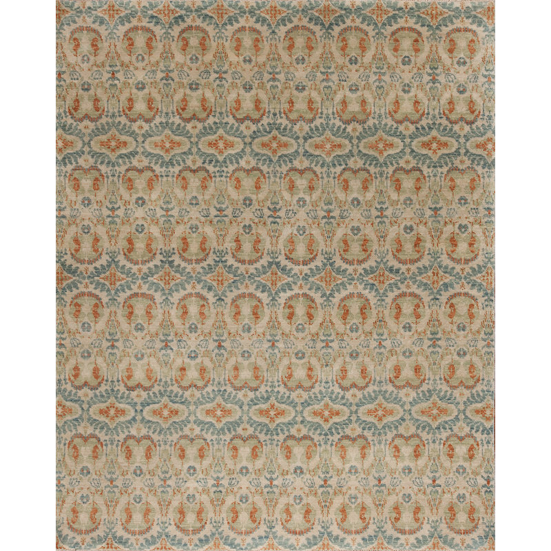 Vogue Hand Knotted Wool Area Rug, Rectangle 8' x 10'