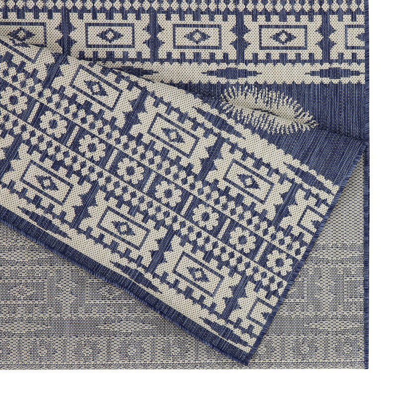 Sunshine Indoor/Outdoor Area Rug, Blue, Rectangle 7'10" x 10'3"