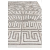 Berlin hand-tufted Leather/Viscose Silver/Ivory Area Rug