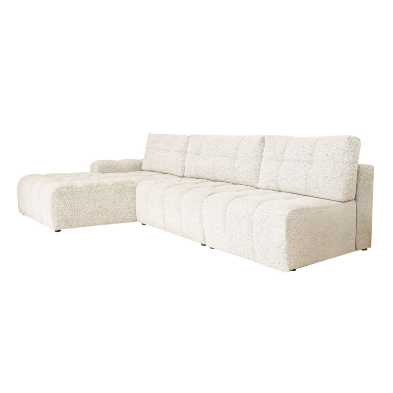 5 Seater Sofa Bed, Beige, Left -sided