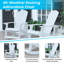 Ensemble de 4 chaises berçantes et foyer Adirondack en résine de polyester Longmire-72658294