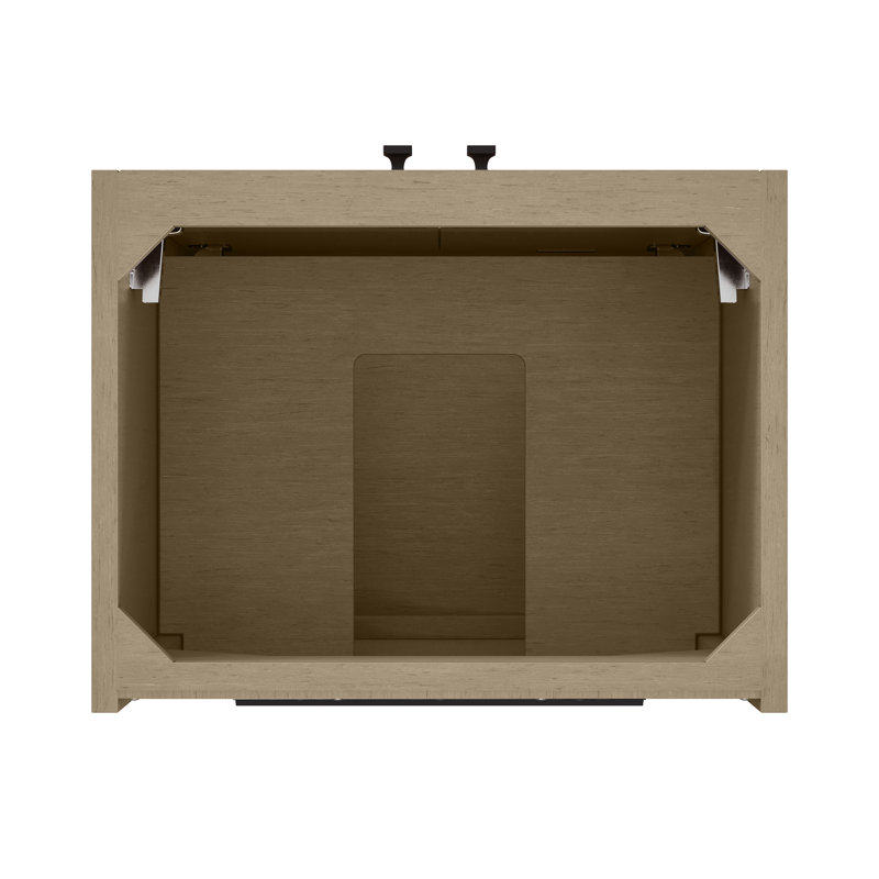 Meuble-lavabo simple l 20 po Chianti, Noyer murmure, Noir mat