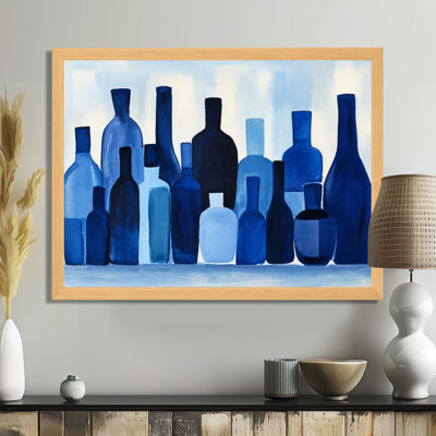 Cobalt Collection II - Blue Bottles Still Life Canvas Print