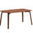 Stylish Casson Dining Table With Walnut Finish, Fixed Tabletop And Bent Wood Legs For A Modern And Inviting Dining Space