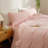 LIFETOWN Striped Duvet Cover Set,3 Pcs Breathable Durable 100% Washed Cotton Comforter Cover for All Seasons, Chic Linen Like Textured Bedding Set.-121605912-114652704