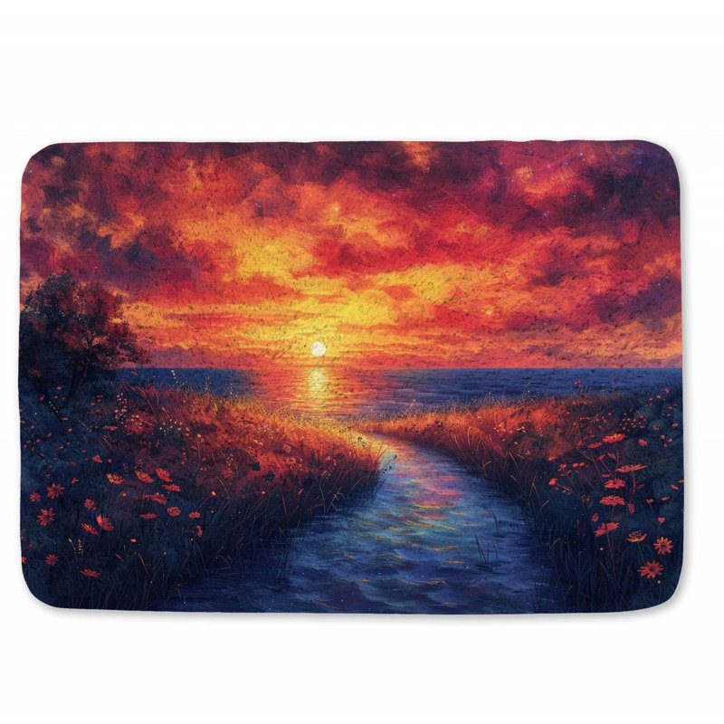 Chryssi Microfiber / Microsuede Non-Slip Bath Mat, 17" W x 24" L