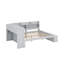 Daybed With Storage Cabinets, Shoe Rack & USB Ports, Wooden Corner Bed-59631619