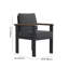 Ensemble de 2 chaises de salle à manger avec accoudoirs et chaises d'extérieur modernes pour le jardin, la terrasse ou le patio-227099623