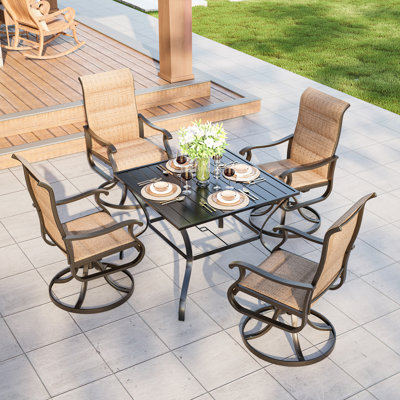 Square 4-person 36.6" Long Dining Set by Red Barrel Studio