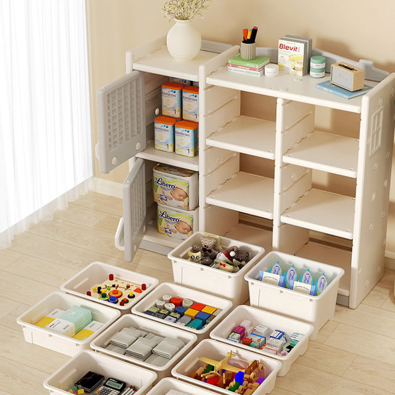 Boîte de rangement de jouets en forme de train, organisateur de meubles de rangement pour salle de jeux pour enfants