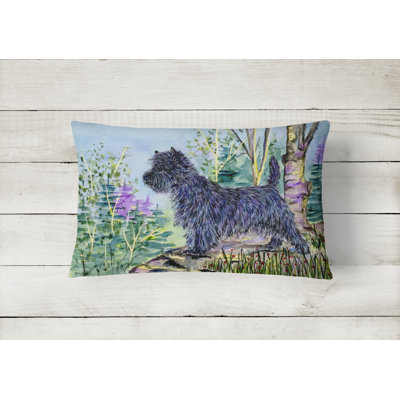Cairn Terrier Outdoor Reversible Throw Pillow