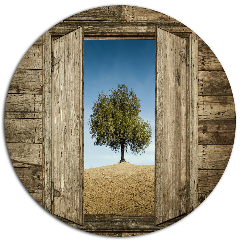«Window Open to Solitaire Tree», impression, H 38 po x l 38 po x P 1 po, Métal