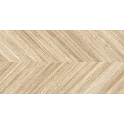 Carreau de porcelaine pour plancher et mur à aspect chevron espagnol 24 po x 48 po (2 PCS, 15,5 pieds carrés / caisse)